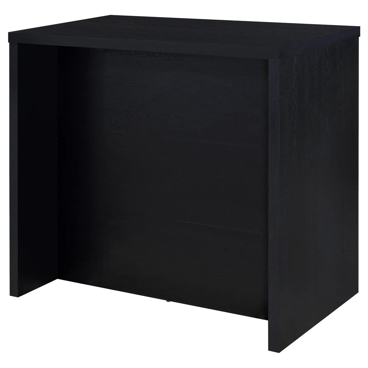 Topanga Engineered Wood Freestanding Home Bar | 47.25 x 23.5 x 43.5 in | Engineered Wood & Metal | Black