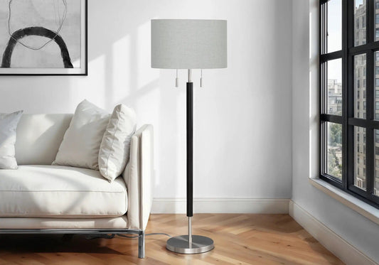 Floor Lamp Lighting - | 17 x 17 x 60.25 in | Fabric & Metal | Black