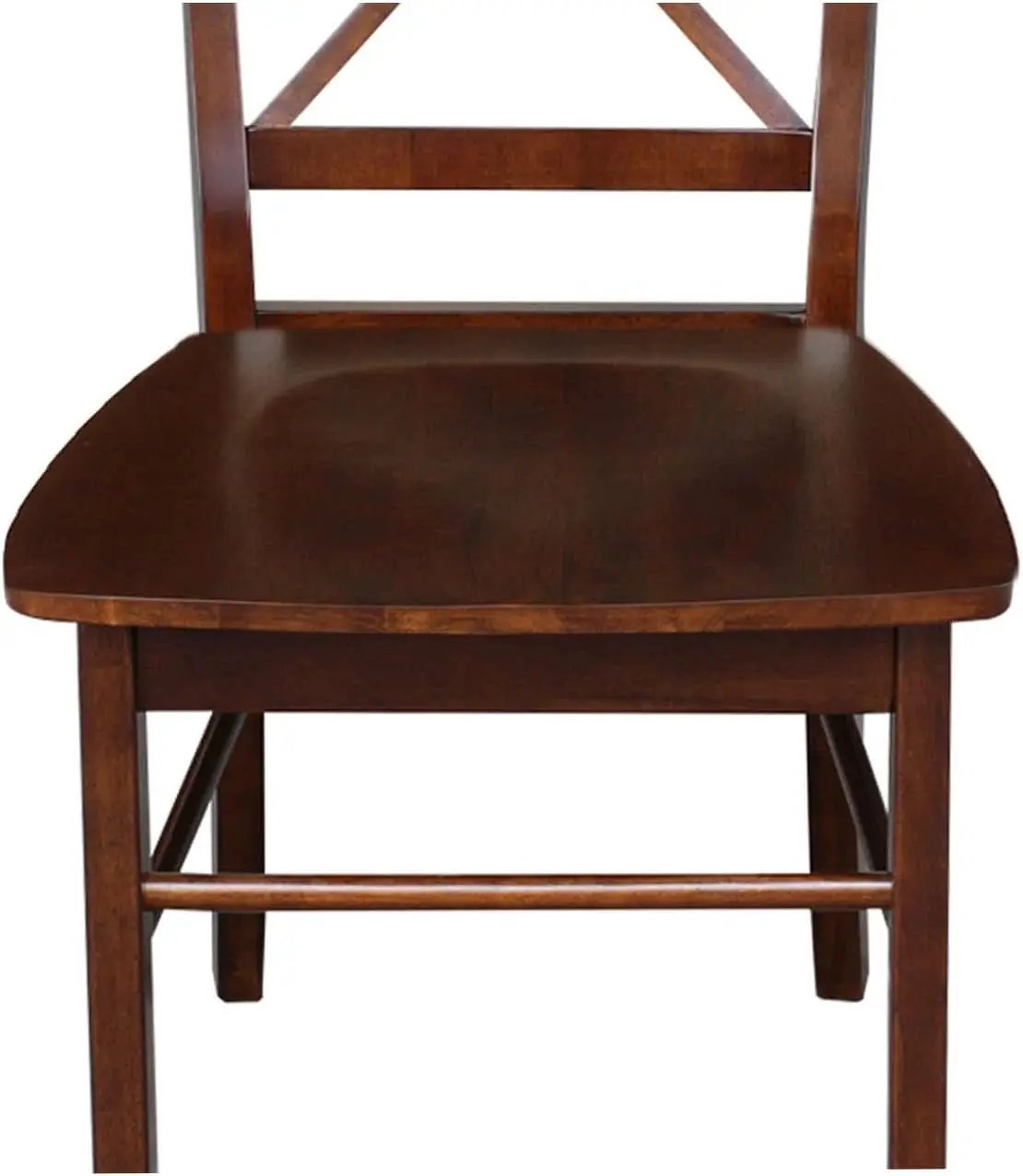 Espresso Solid Wood X Back Dining Chairs Set For Kitchen from PriceLows™