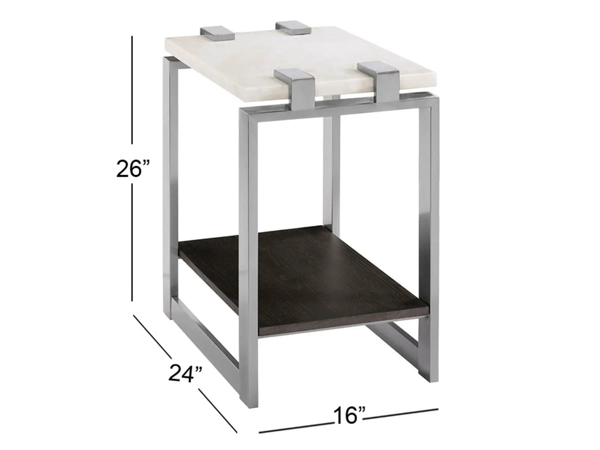 Paradox Rectangular End Table | 26 Inch Length | Modern Lifestyle Design | 24 Inch Height