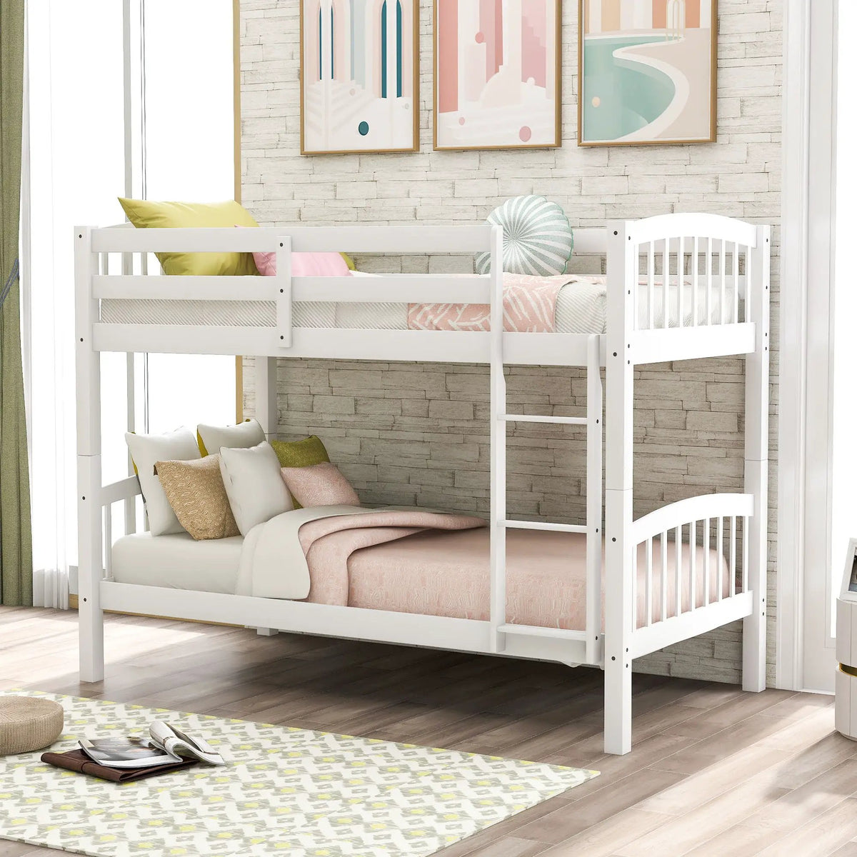 Bunk Bed With Ladder | Solid Construction | Space-Saving Design | Sleepover Ready