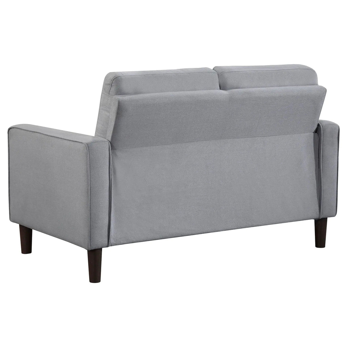 Bowen Upholstered Track Arm Tufted Loveseat | 54.25 x 32.75 x 34.25 in | Fabric | Grey