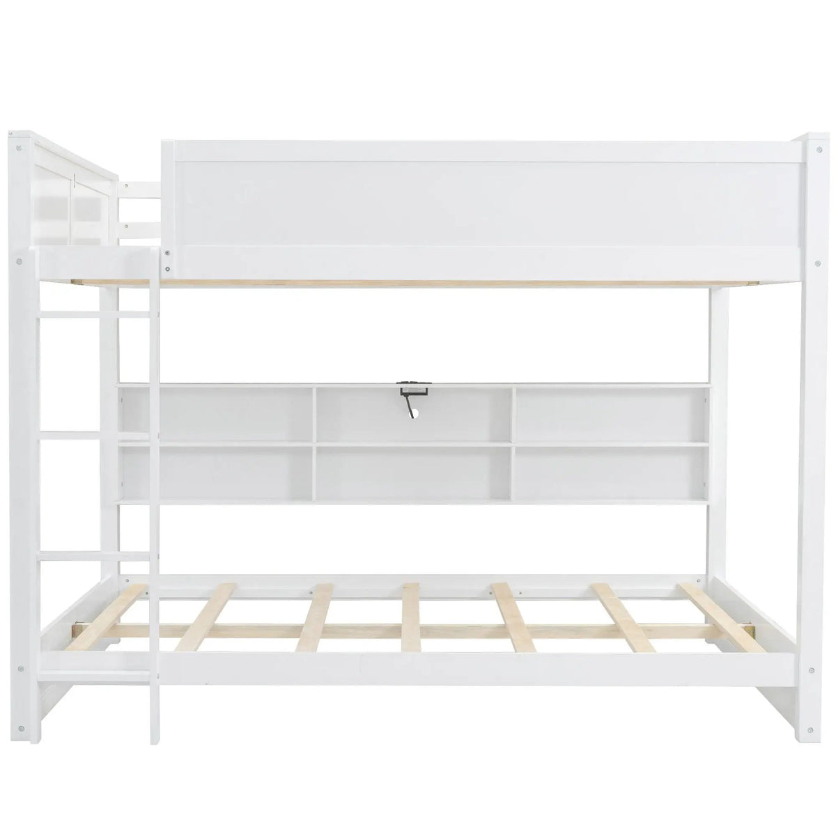 Bunk Bed | Solid Pine Wood | Six Side Cabinets | Dual Usb Ports