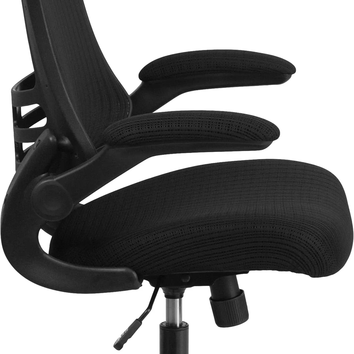 High Back Swivel Office Chair With Lumbar Support Black from PriceLows™