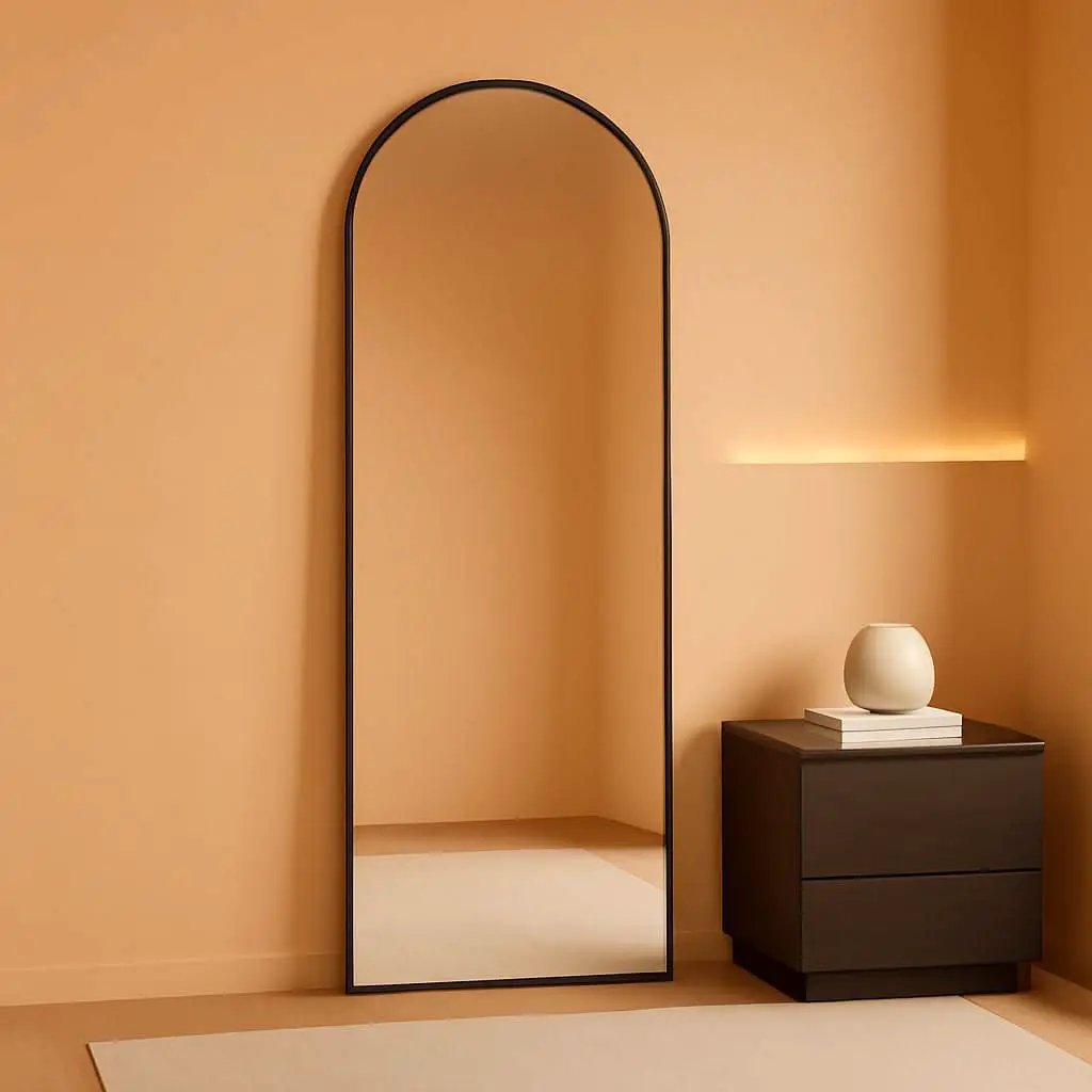 Arched Full Length Standing Mirror 56x20 Large Floor Mirror from PriceLows™