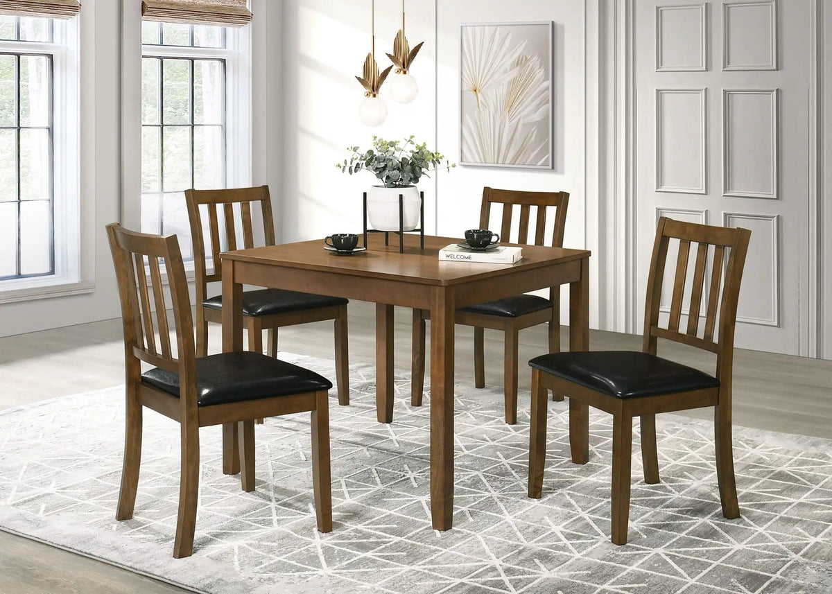 Parkwood 5-piece Square Dining Table Set Honey | 5-Piece Set | Dining Room Furniture | Brown