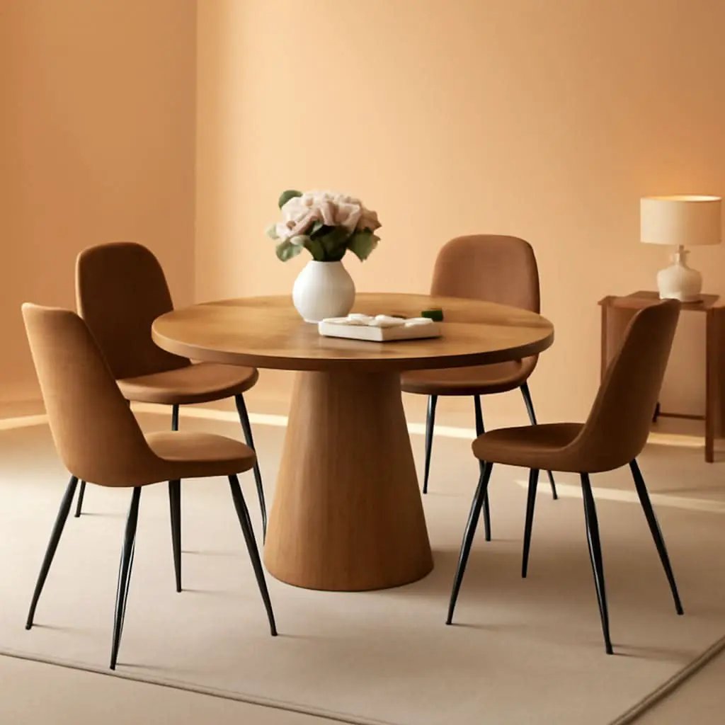 Luxurious Round Space Saving Dining Table Set For Four from PriceLows™