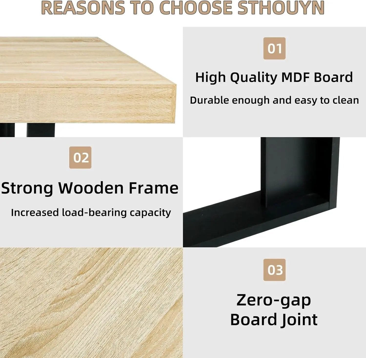 63-79 Inch Extendable Dining Table Rustic Oak Finish from PriceLows™