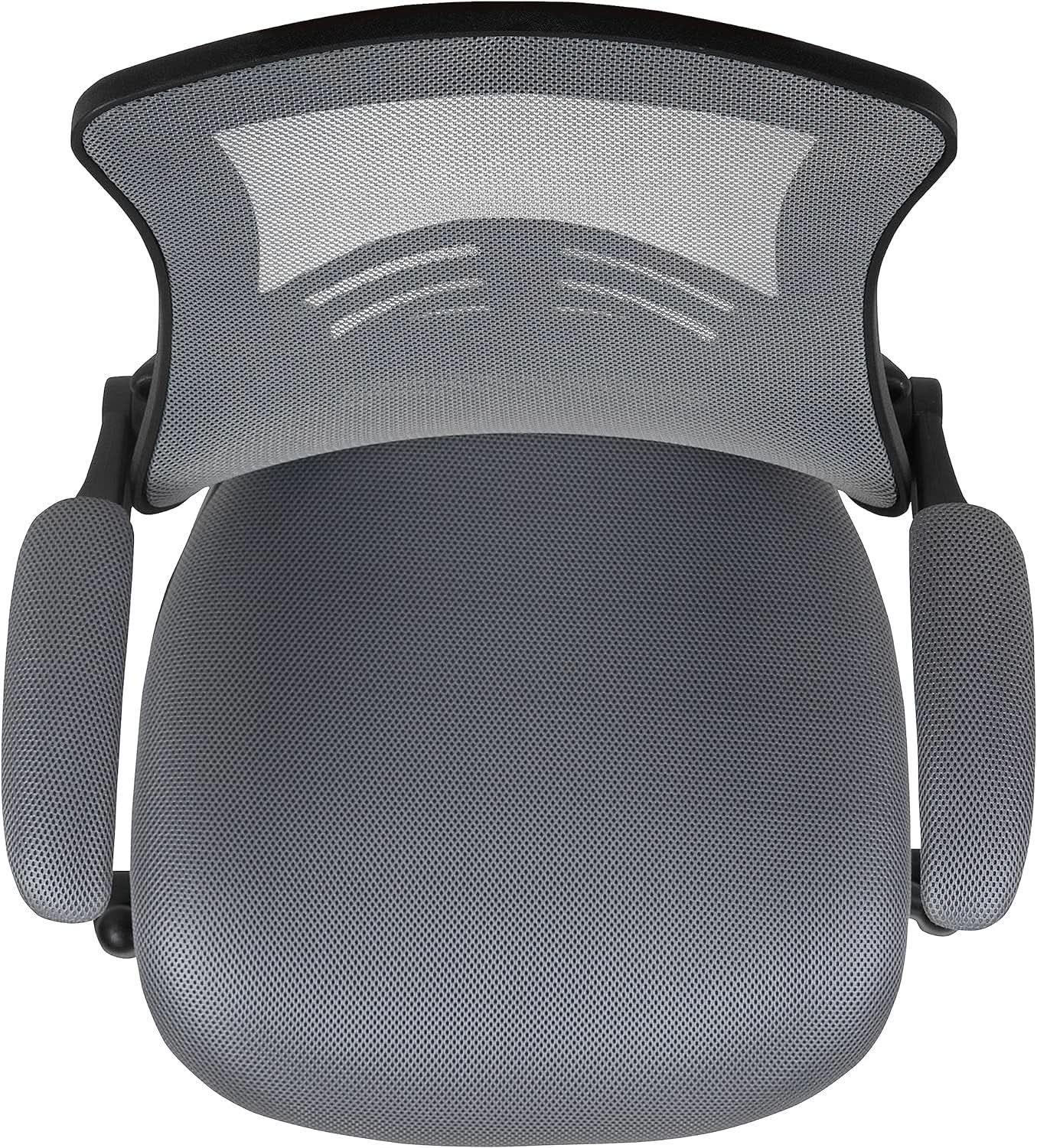 Kelista Mid Back Swivel Office Chair With Height Adjustable Dark Gray Mesh from PriceLows™