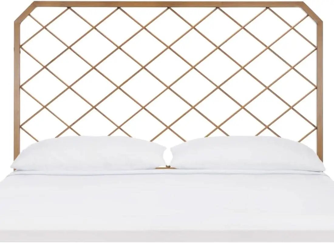 Queen Antique Gold Stitch Headboard for Stylish Bedrooms from PriceLows™