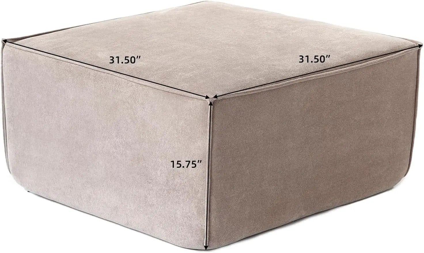 Modular Sectional Sofa Ottoman 31.5 Inches Espresso from PriceLows™
