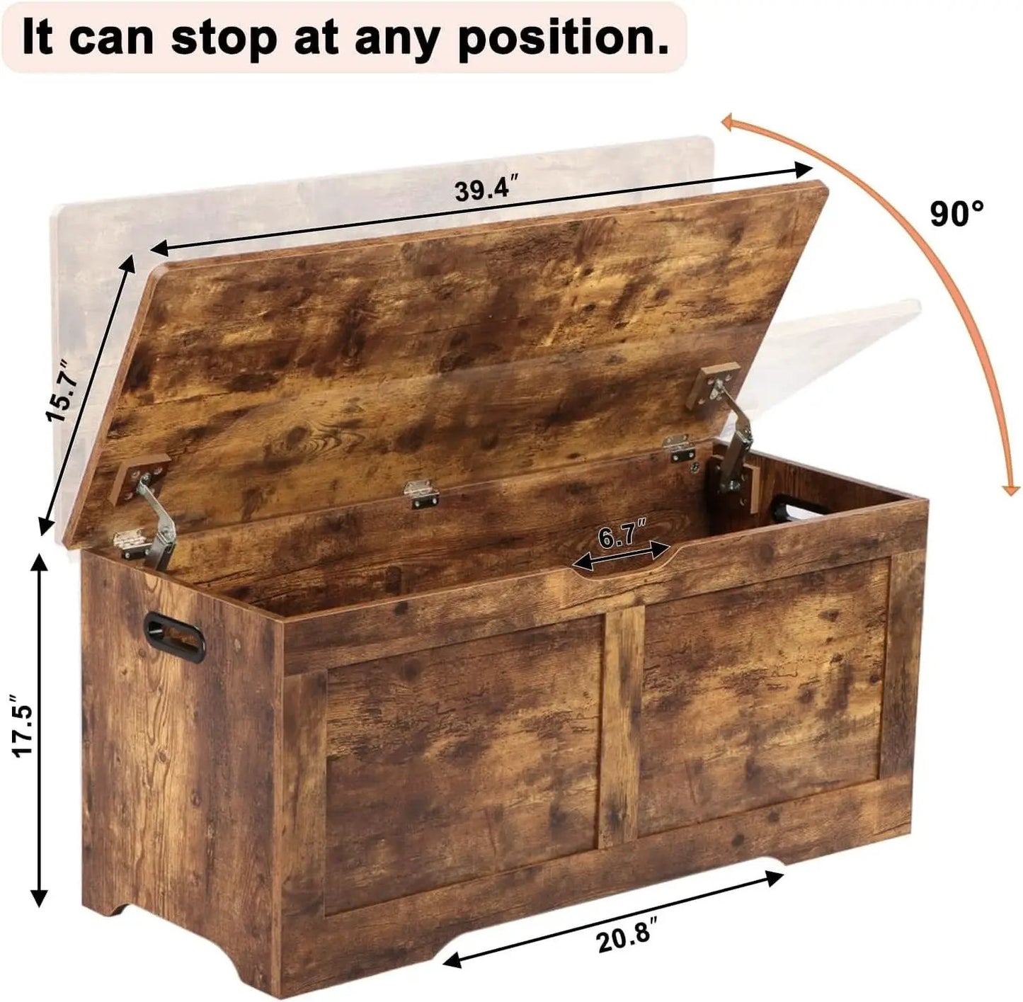 39.4 Dimensions Lift Top Toy StorageSolutions Chest from PriceLows™