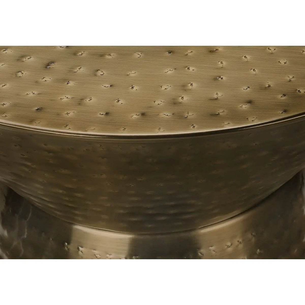 Drum Accent Side Table, Contemporary & Modern Elegant Design | 2 Pieces | Metal | Living Room