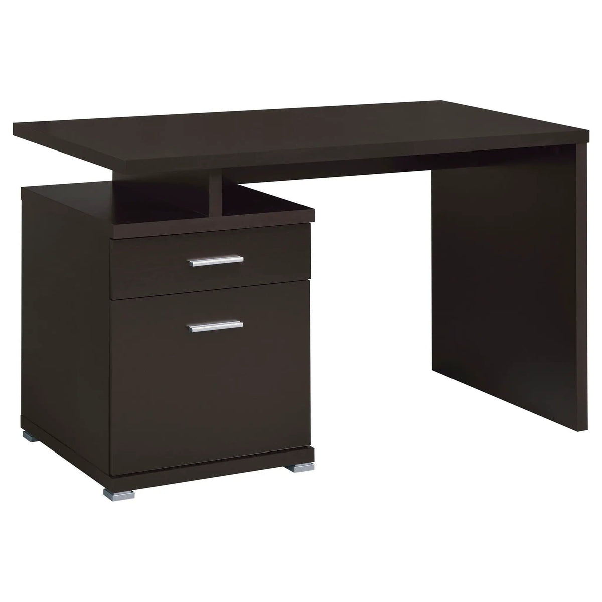 Irving 47-inch 2-drawer Office Computer Desk | 47.25 x 23.5 x 29.5 in | Engineered Wood & Veneer | Cappuccino