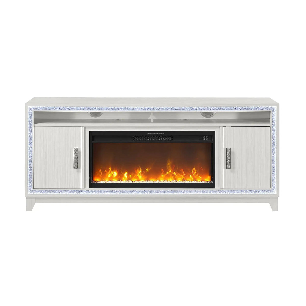 Almera Electric Fireplace | Adjustable Temperature | 7 LED Colors | 5 Flame Speeds