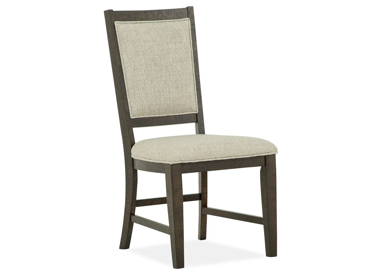 Westley Falls Step Up Side Chair With Upholstered Seat & Back (Set of 2) | 24 x 19.75 x 39.75 in | Metal & Veneer | Graphite