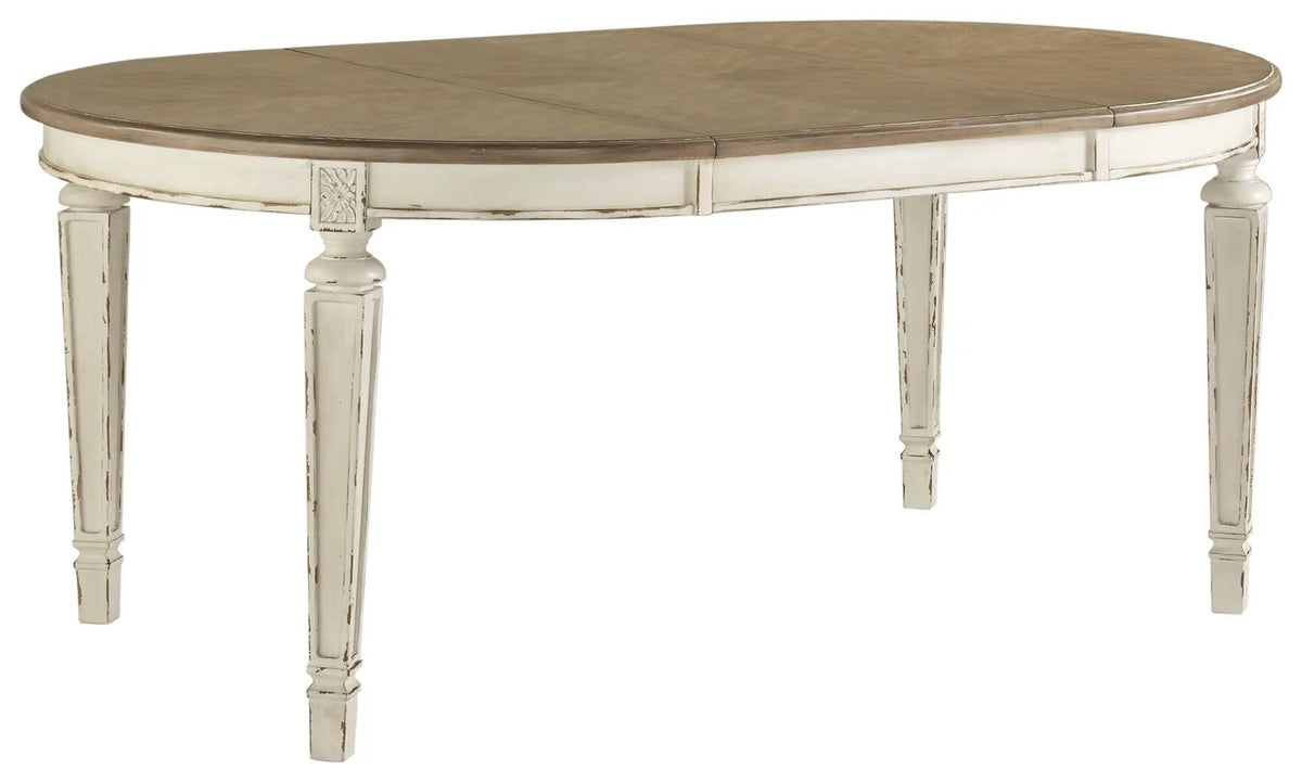 Realyn Oval Dining Table Set | 5-Piece | Traditional Cottage Design | Antiqued Two-Tone Finish