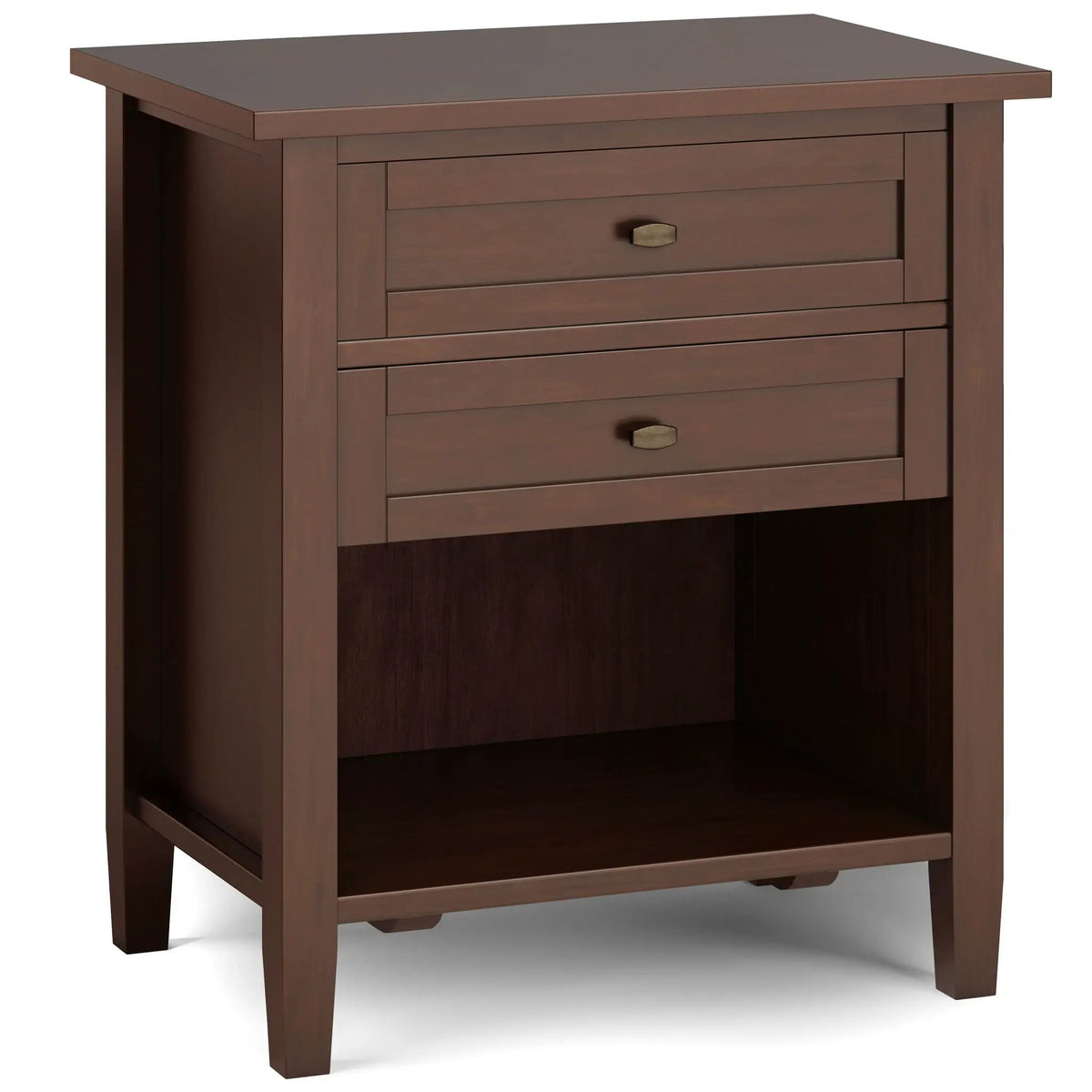Warm Shaker Bedside Table | Handcrafted Solid Wood | NC Lacquer Finish | Multipurpose Design