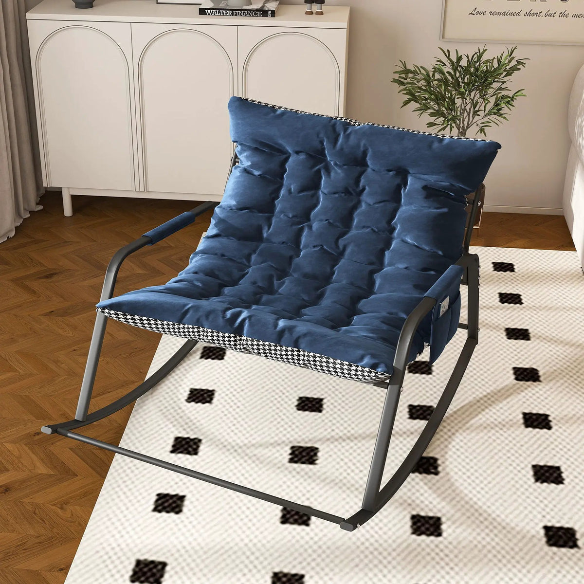 Rocking Chair With Storage | Cushions And Armrests | Quick-Recovery Cushion | All-Weather Indoor Outdoor