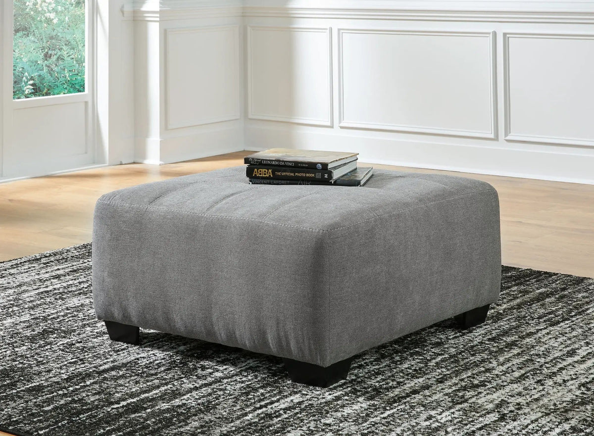 Birkdale Court Oversized Accent Ottoman | 40 x 40 x 20 in | Wood | Gray
