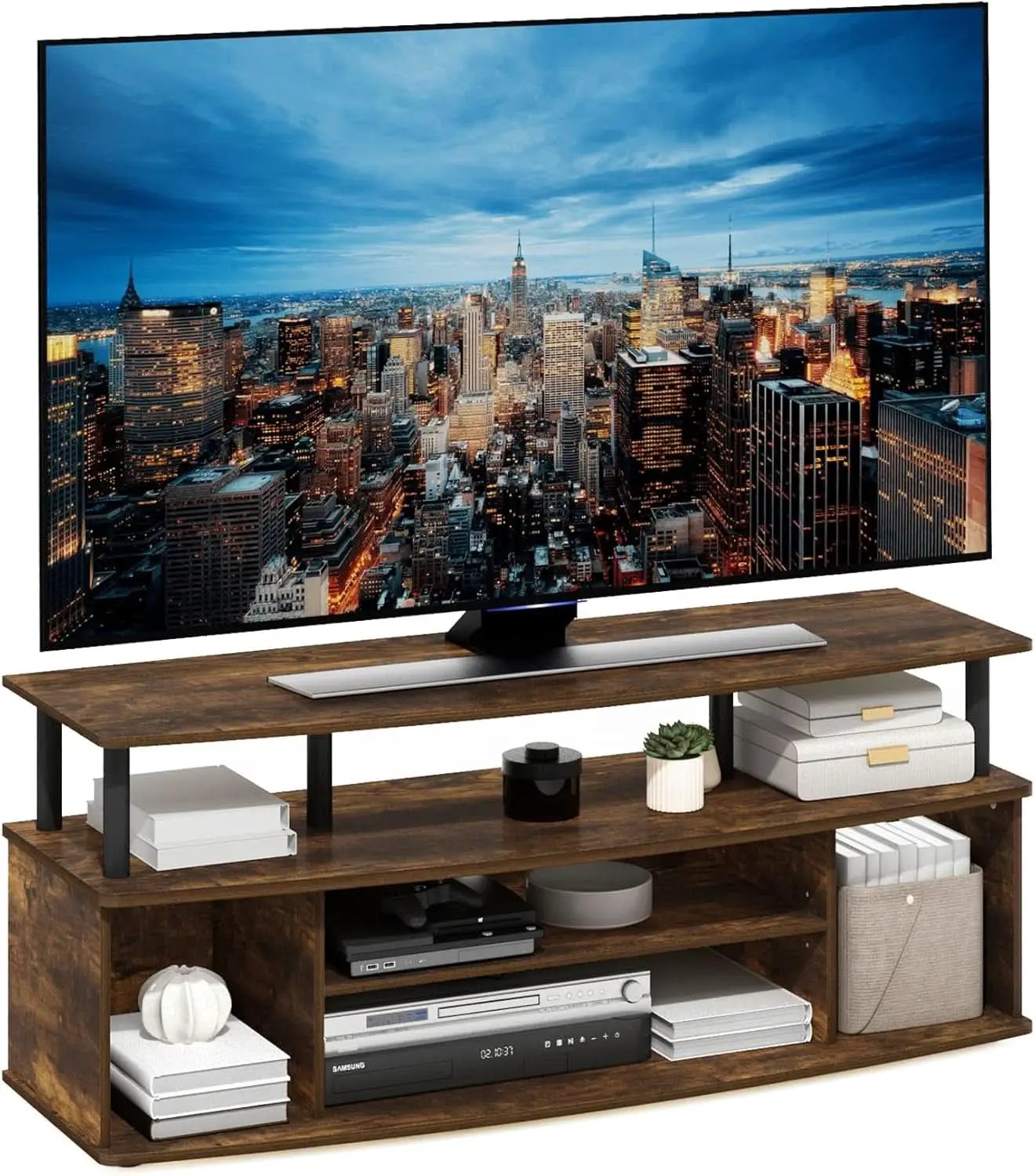 Jaya Amber Pine TV Stand for 55 Inch TV with Storage from PriceLows™