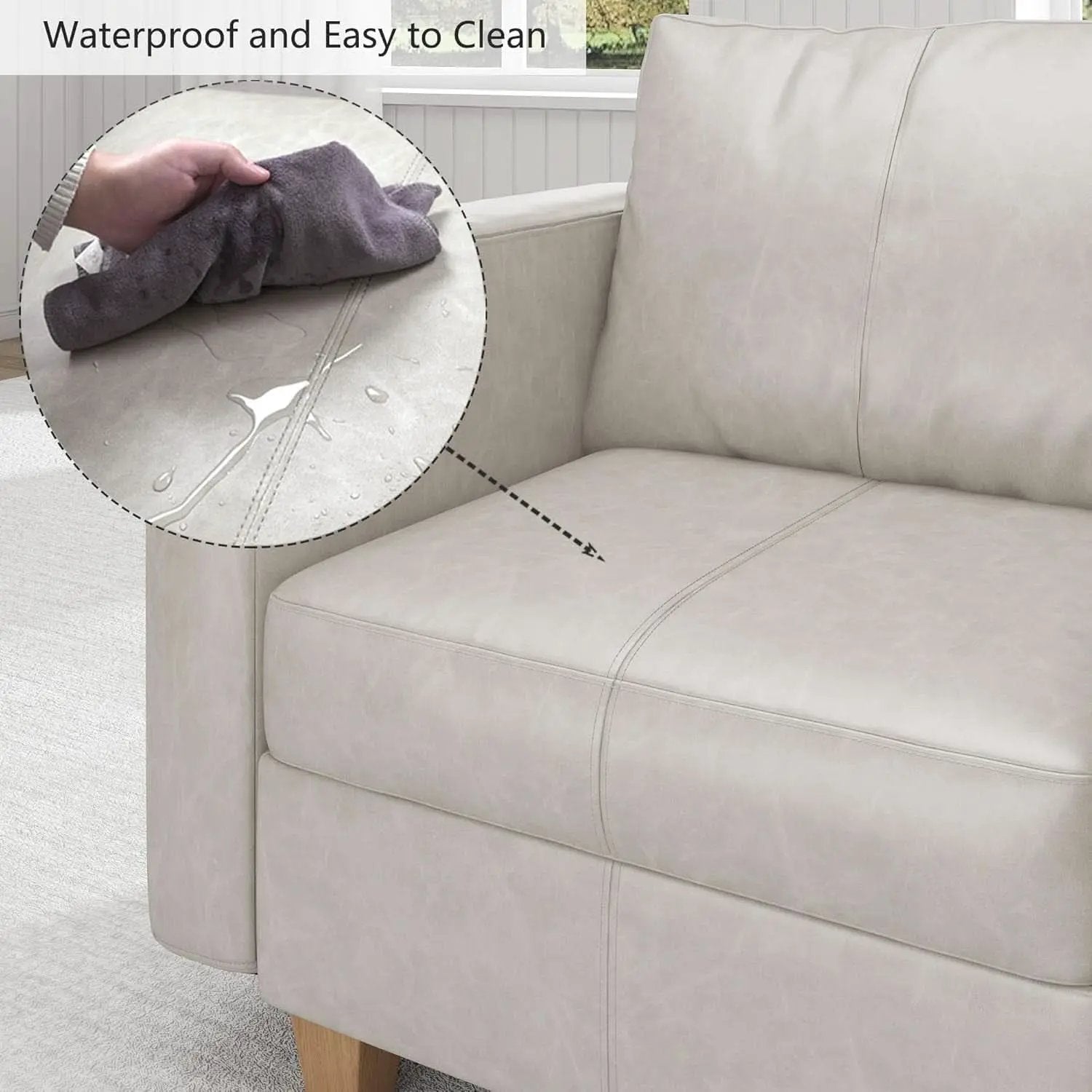 Faux Leather Modular Sectional Sleeper Sofa Storage from PriceLows™