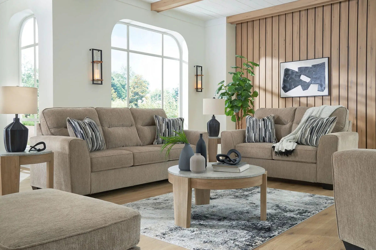 Olten Living Room Set | Contemporary Design | Neutral Upholstery | 2 Piece