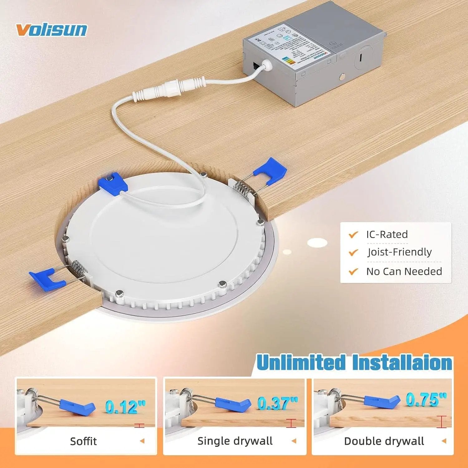 Six Inch Recessed LED Downlight 5CCT Dimmable from PriceLows™