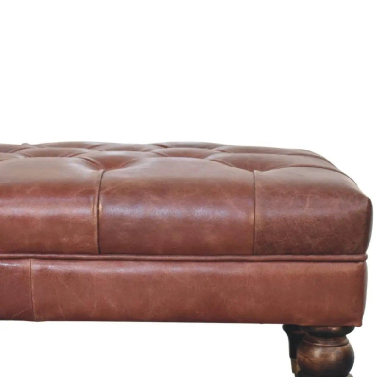 Buffalo Ottoman With Castor Legs | 7 Pieces | Mango Wood | Living Room