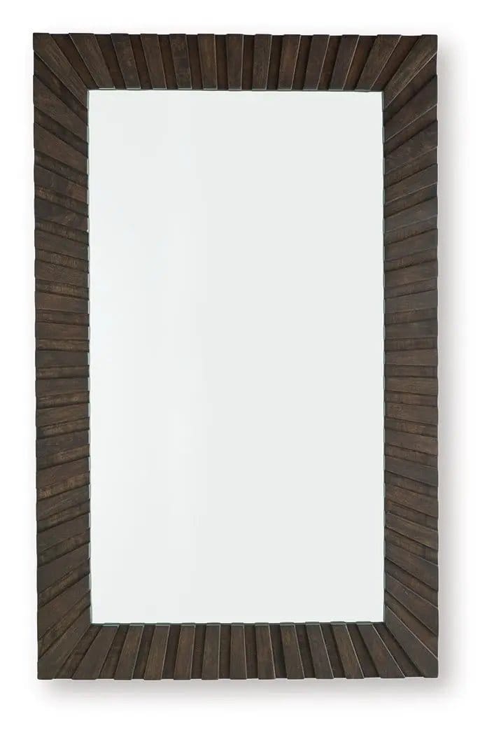 Advin Accent Mirror | 30 x 1.63 x 48 in | Living Room Furniture | Dark Brown