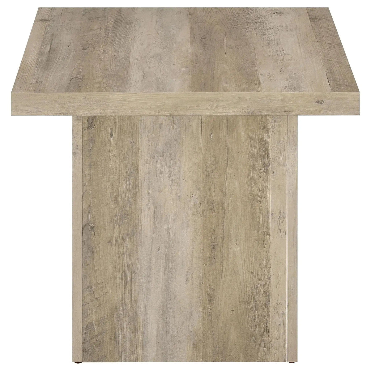Devar Square Engineered Wood End Table Distressed Pine | 23.5 x 23.5 x 21.75 in | Engineered Wood & Veneer | Living Room
