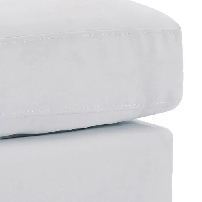 Tufted Ottoman | Compact Two Seater | White Finish | 23 In