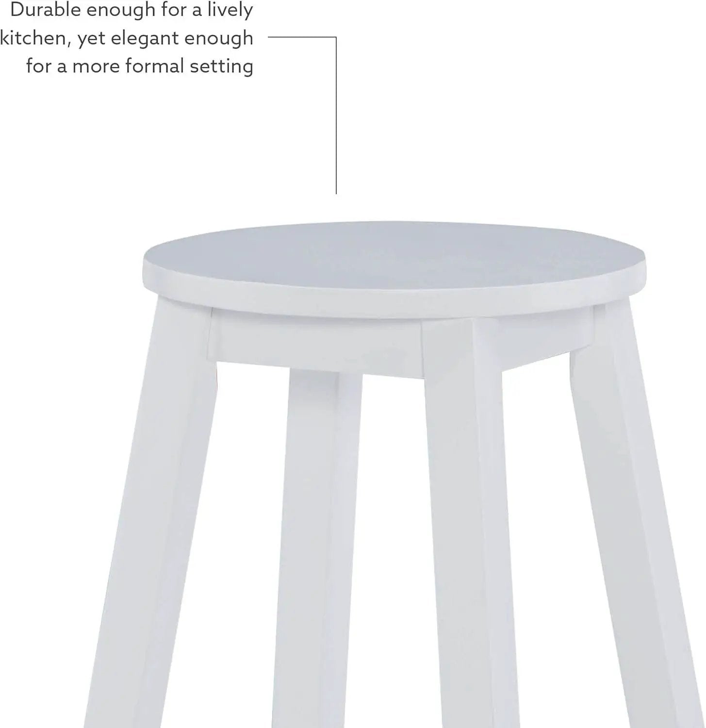 Zeke White 24 Inch Counter Stool Modern Kitchen Seating from PriceLows™