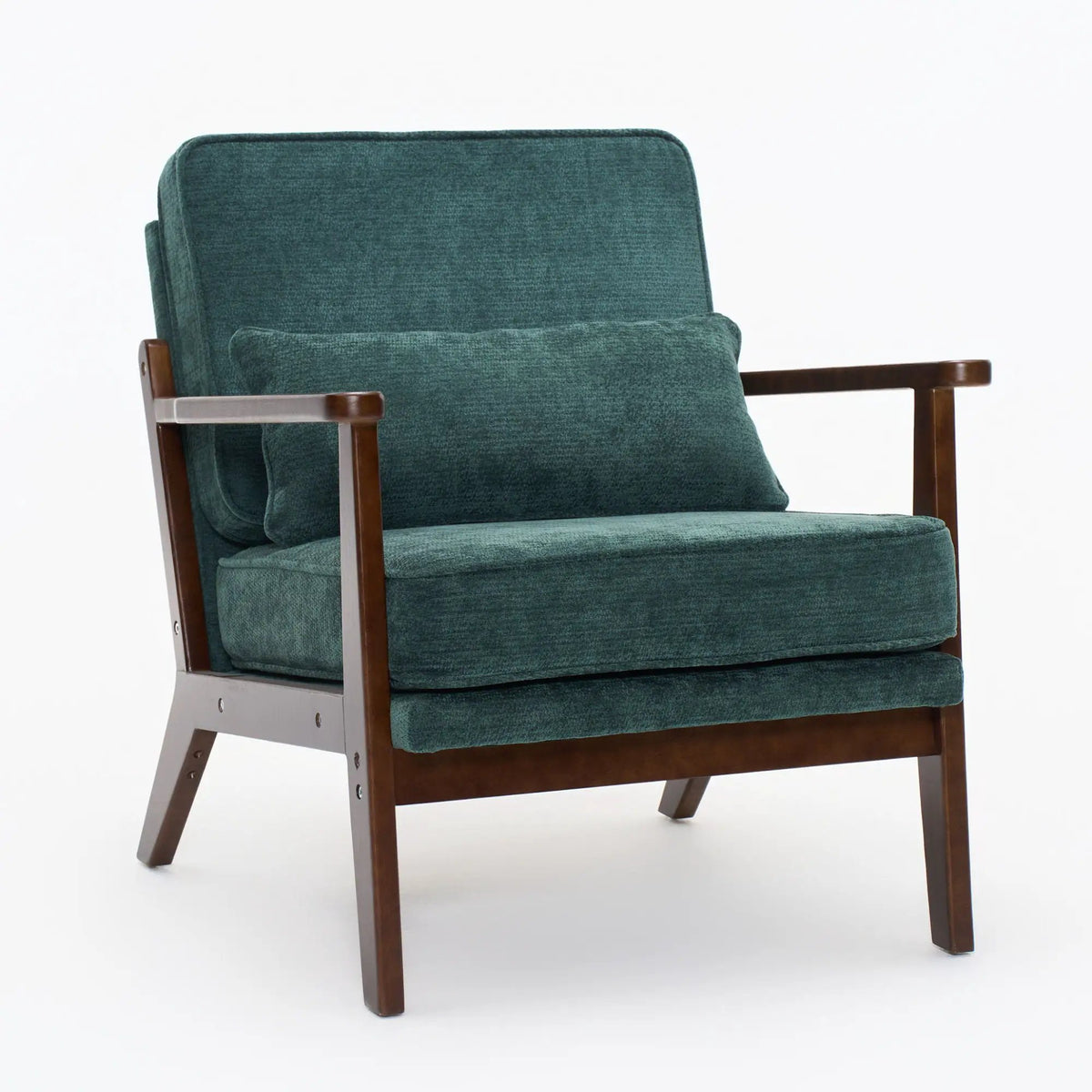 Living Room Chair | Lumbar Pillow | Mid Century Modern | Fabric