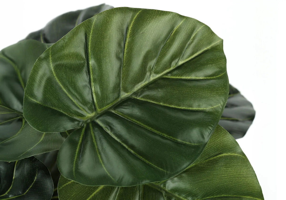 24 Inch Artificial Alocasia Plant | 12 Adjustable Leaves | Real Touch | Indoor Faux Plant