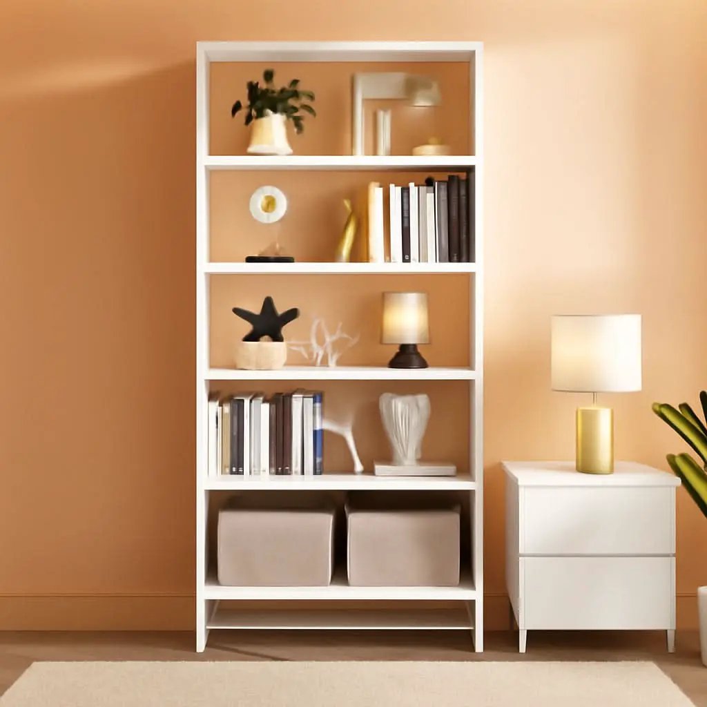 Tall 70.8 Inch Bookcase 5 Tier Heavy Freestanding White from PriceLows™