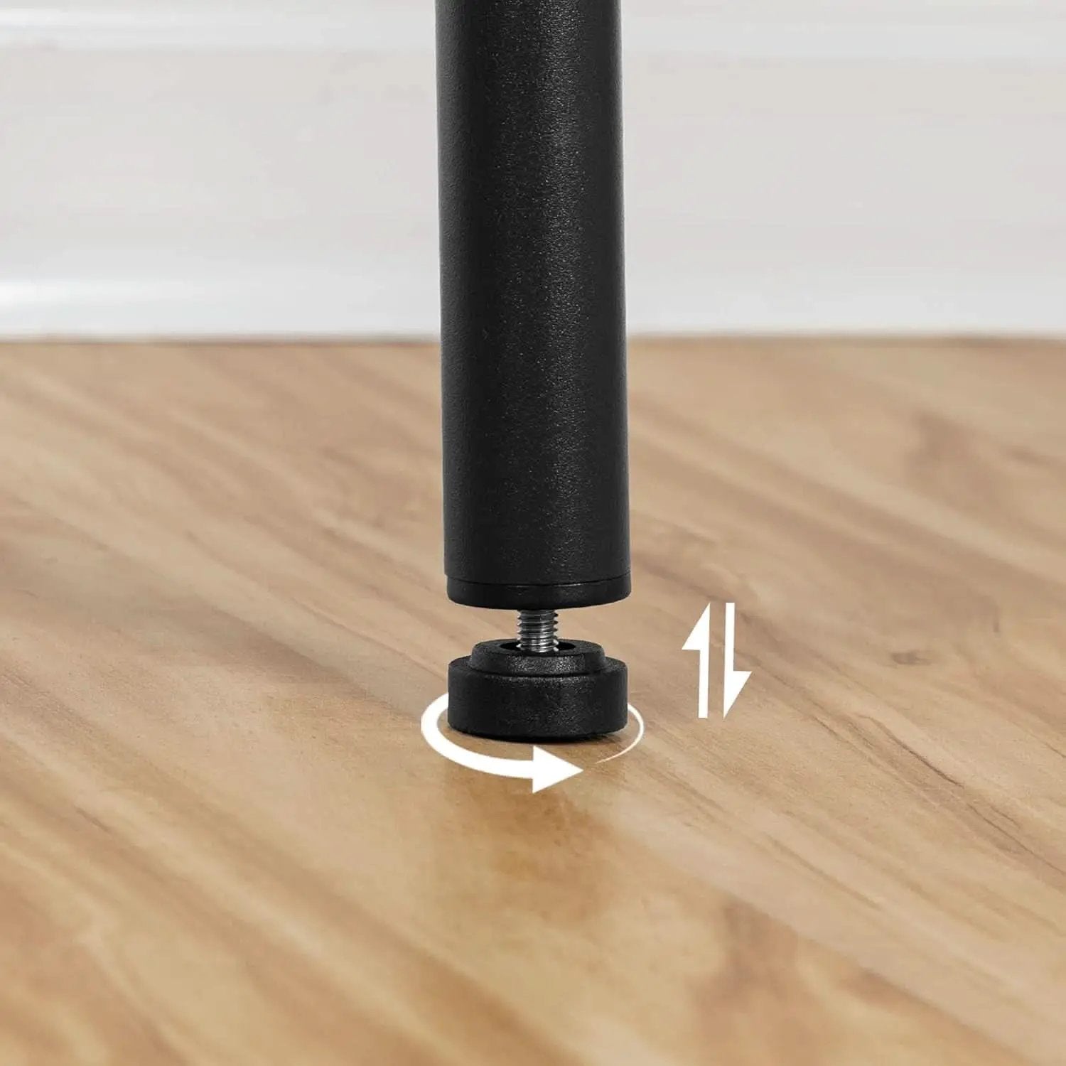 Black Bar Stool Set of 2 Counter Height With Footrest from PriceLows™