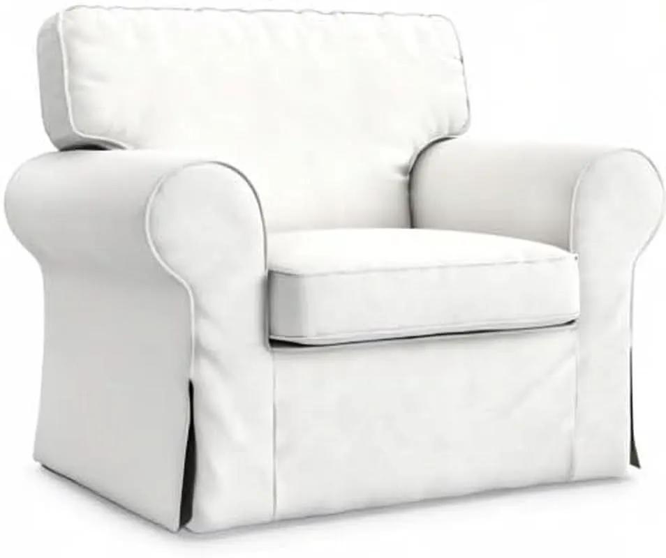 Ektorp Armchair Slipcover Cotton White Replacement Cover from PriceLows™