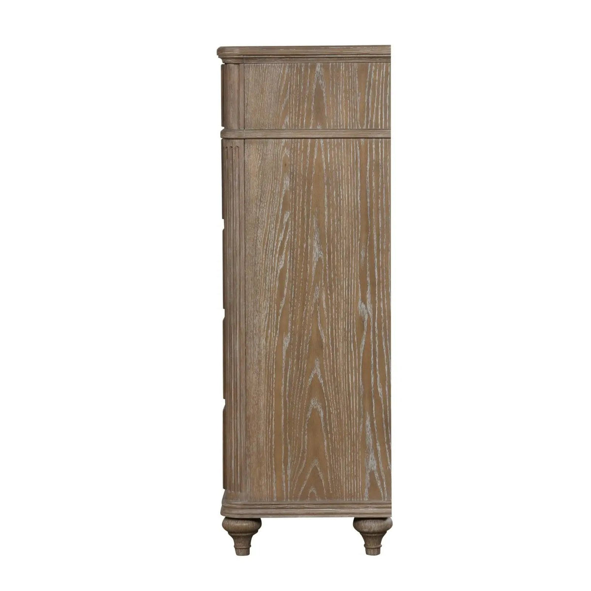 Accent Chest | Rustic Oak Finish | Back Dovetail Drawers | Solid Wood Construction