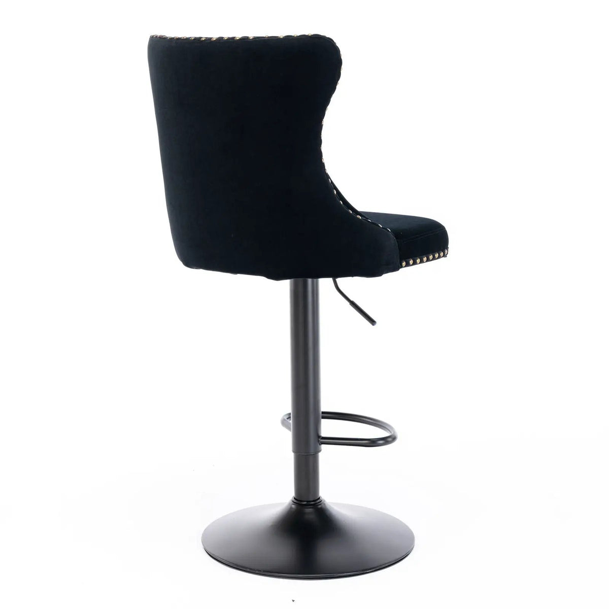 Swivel Barstools | Adjustable Height | Tufted Back With Nailheads | Set of 2