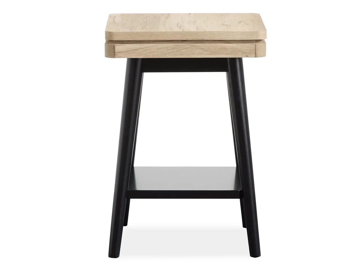 Fletcher Rectangular End Table | Driftwood Finish | Paper Veneer | Relaxed Modern Style