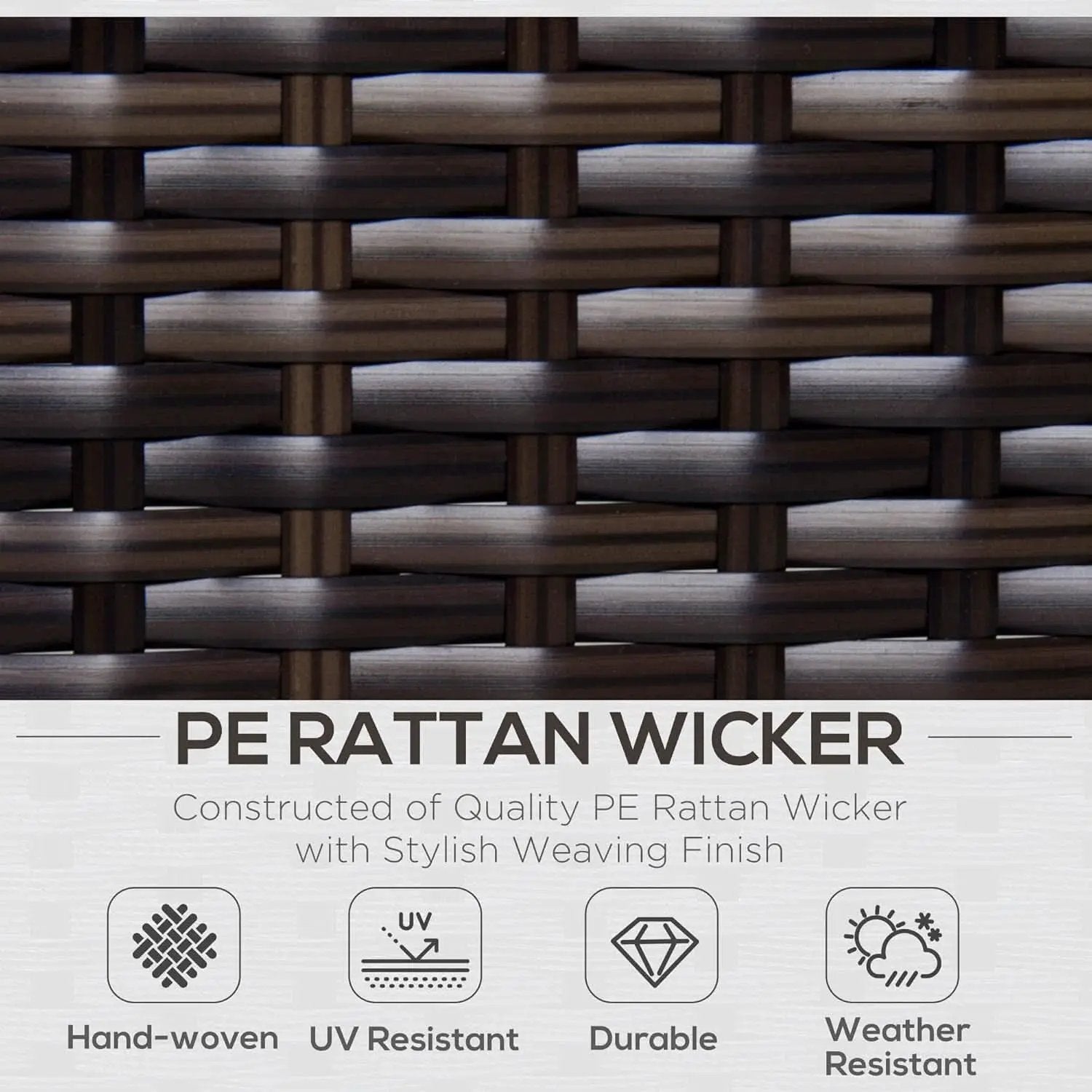 Six Piece Outdoor Wicker Sectional Sofa Set with Ottoman from PriceLows™