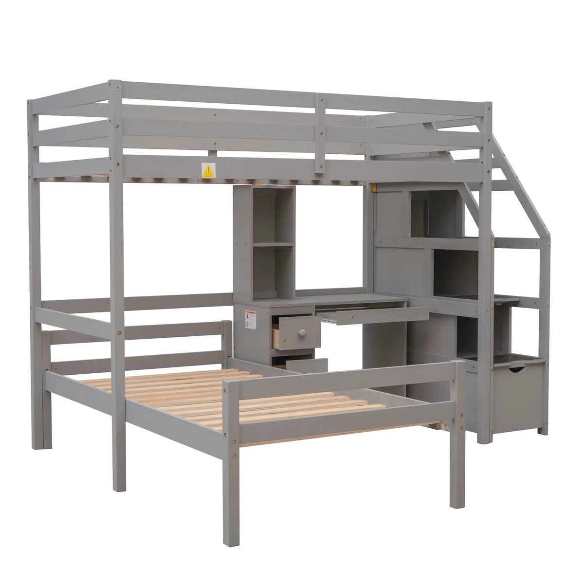 Loft Bed | Separable Design | Storage Staircase | Pine Frame