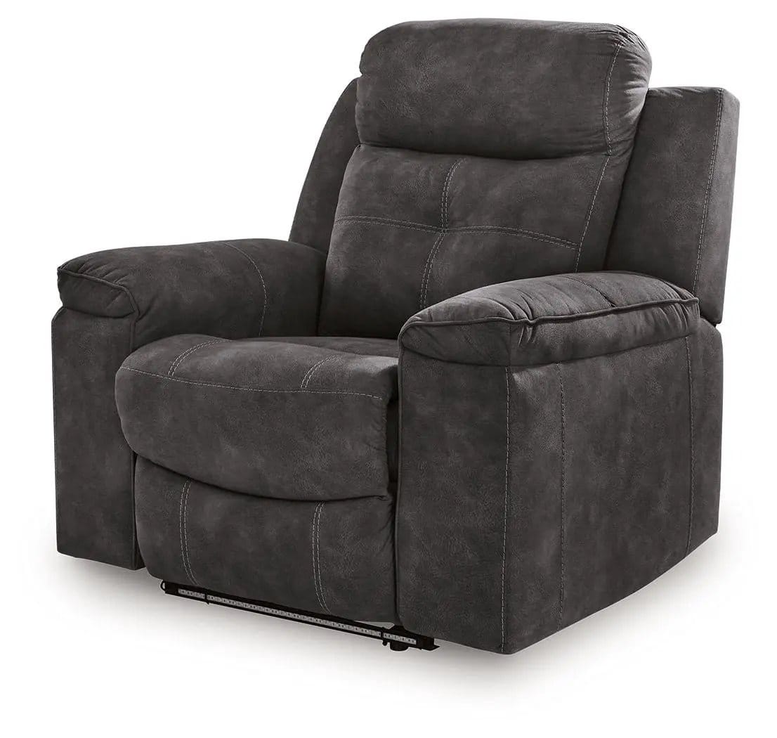 Brysonview Zero Wall Recliner Reclining Chair | 41 x 40 x 41 in | Faux Leather & Metal | Charcoal