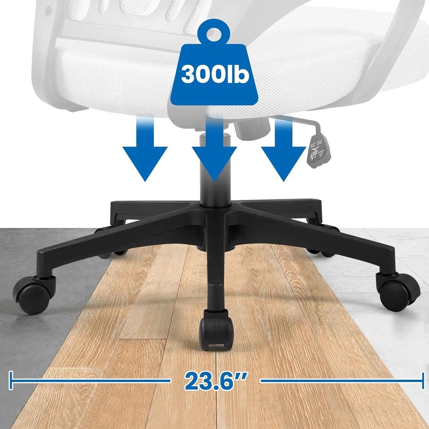 Ergonomic Mesh Office Chair With Lumbar Support Grey from PriceLows™