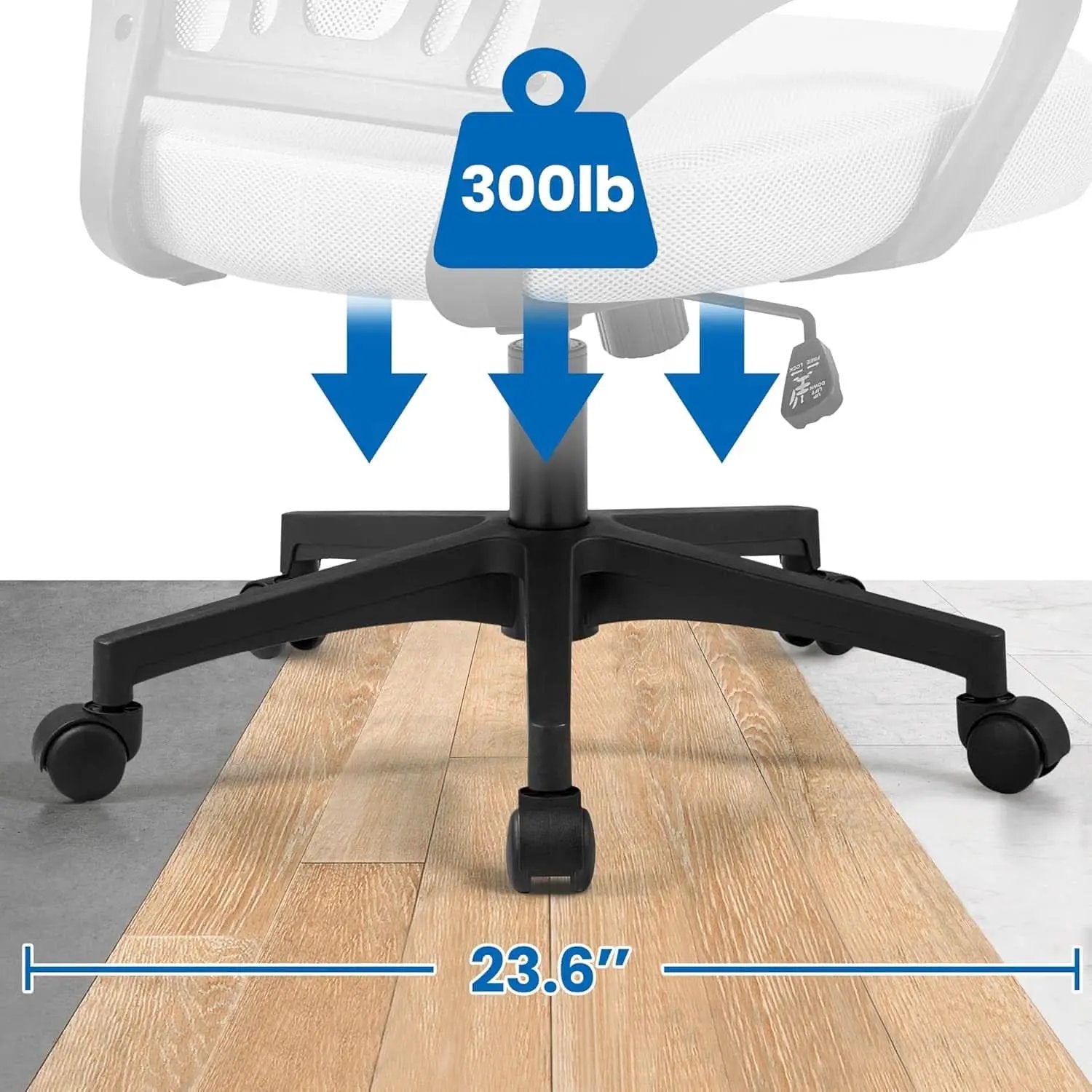 Ergonomic Mesh Office Chair With Lumbar Support Grey from PriceLows™