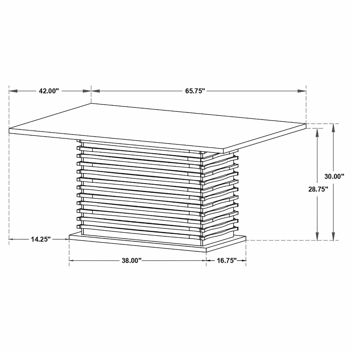 Stanton 7-piece Rectangular Dining Table Set | 7-Piece Set | Rubberwood & Engineered Wood | Grey