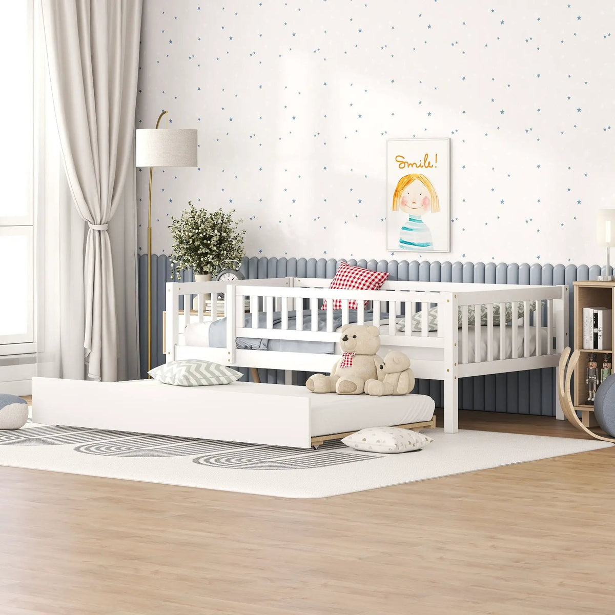 Multi-Functional Wooden Daybed | Solid Pine Wood Frame | Humidity Resistant | Trundle Design