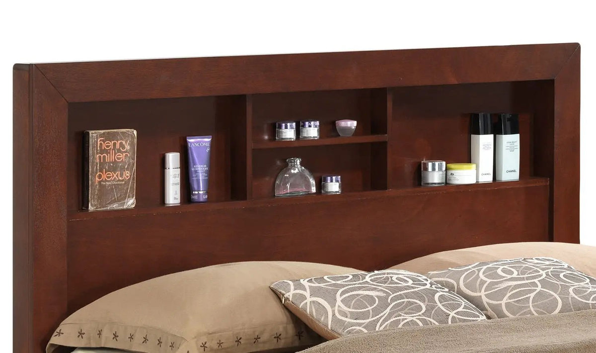 Modern Storage Bed | Ample Bedroom Storage | Wood And Manufactured Wood | 81 Inch Length