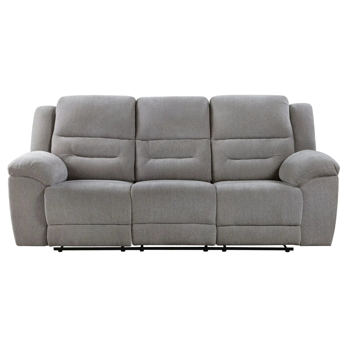 Gilson Chenille Upholstered Reclining Sofa | 89.75 x 40.5 x 41.75 in | Chenille | Grey